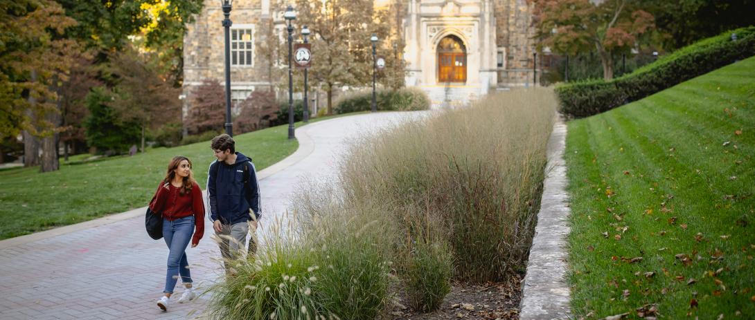 Lehigh students walking